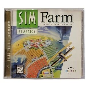 VTG 90s SimFarm Classics Maxis PC Mac Game CD-ROM 1996 Collectors Series
